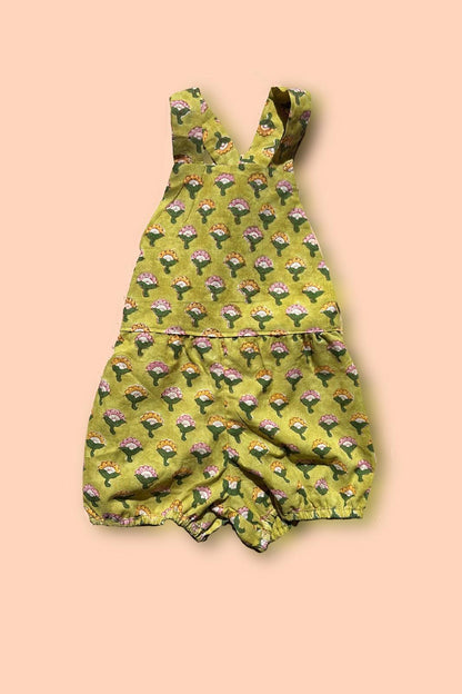 Block Print Baby Romper - Buttercup