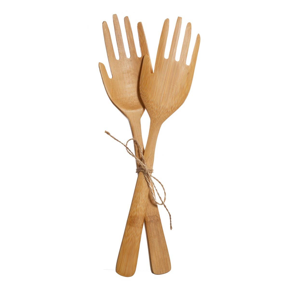 Bamboo Hands Salad Servers