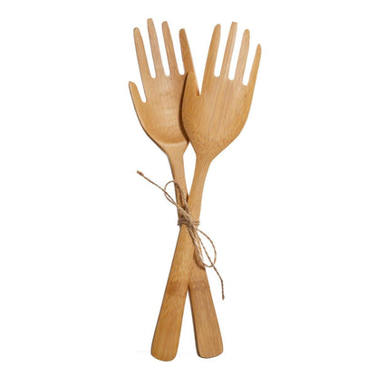 Bamboo Hands Salad Servers