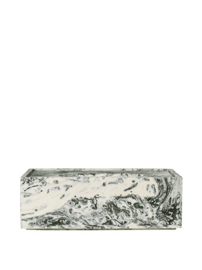 Mist Tissue Box - Emerald Off-White