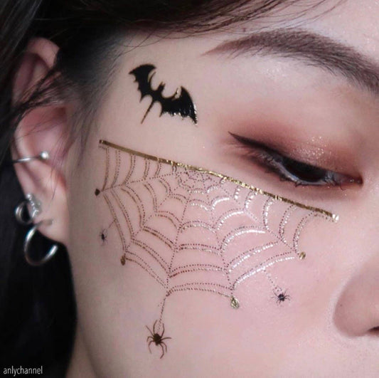 Spider Web Henna Temporary Tattoos Stickers