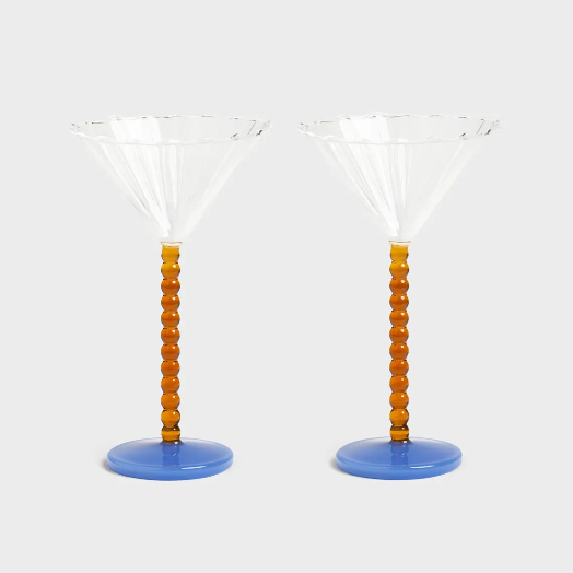 Perle Coupe Amber Set Of 2