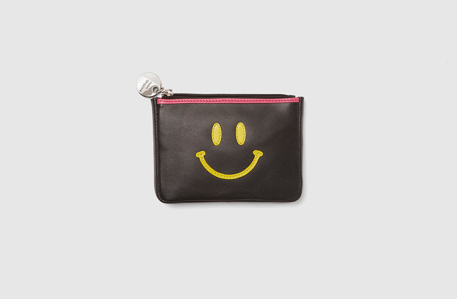 Mabel Sheppard Black Happy Leather Purse