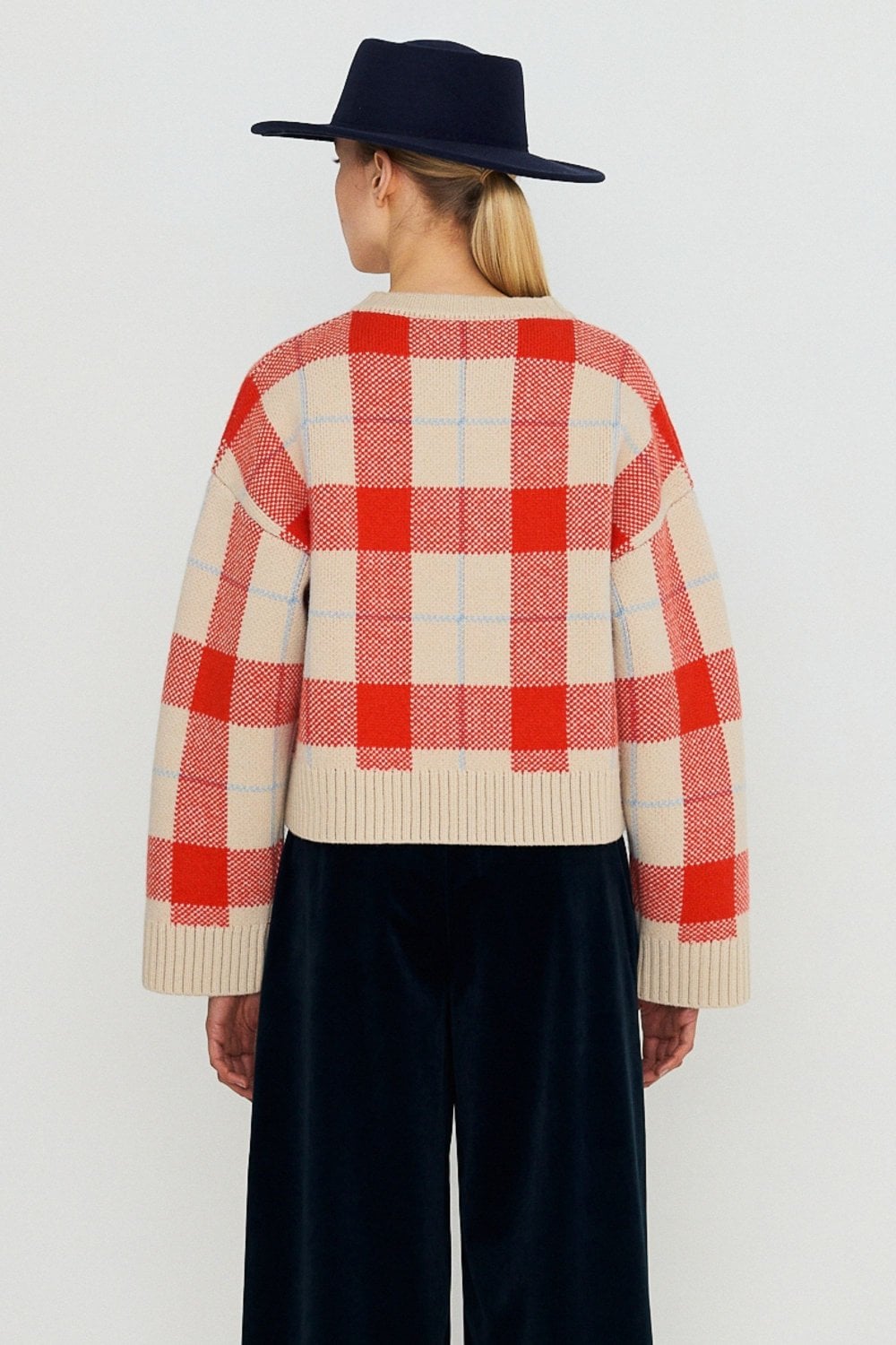 Checked Cardigan