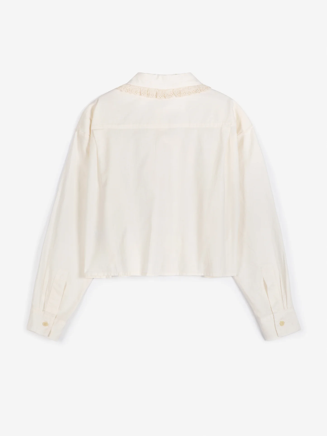 Lace Collar Poplin Shirt