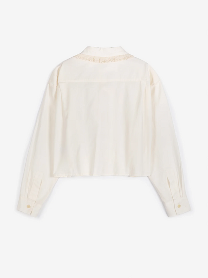 Lace Collar Poplin Shirt