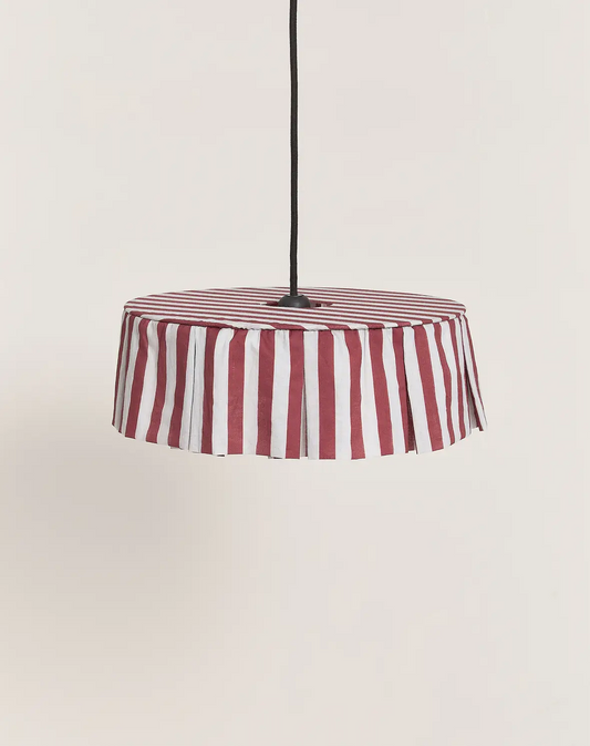 Vibes Lampshade - Maroon Stripe