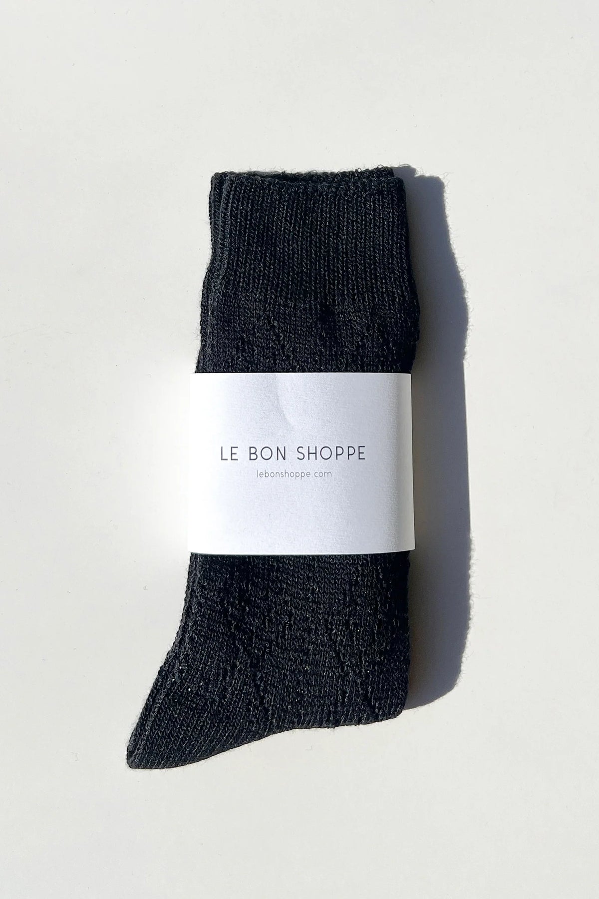 Modal Eyelet Socks - Jet Black