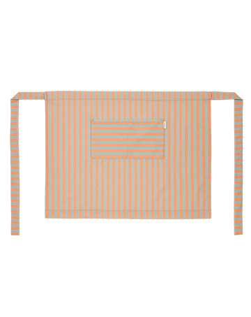 Orange Blue Stripes Waist Apron