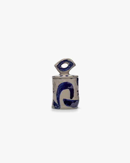 Storage Pot 03- Beige Blue Sophia
