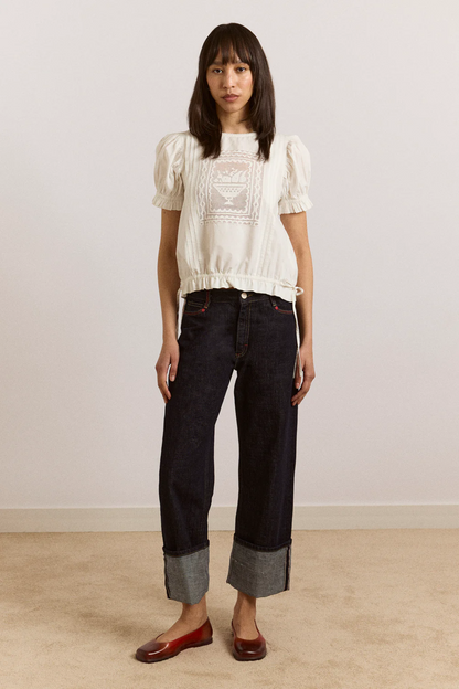Mabel Lace Insert Blouse