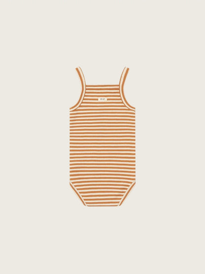 Copper Stripe Tank Bodysuit