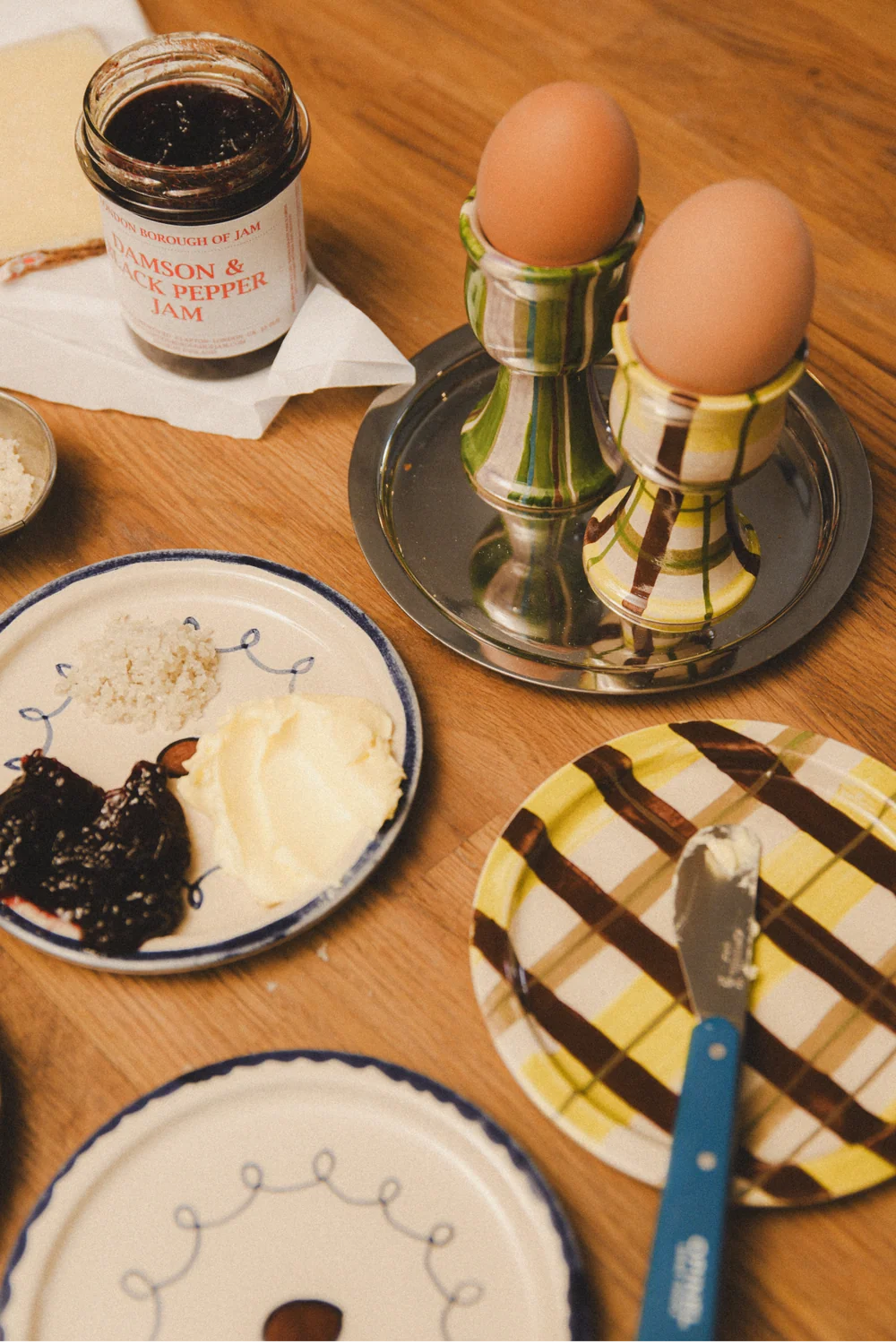 Hand Painted Set of 2 Egg Cups