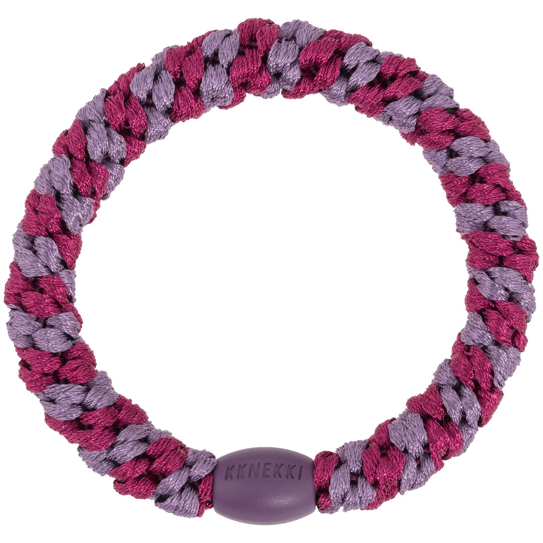 Hair Tie - Mulberry Mauve Stripe