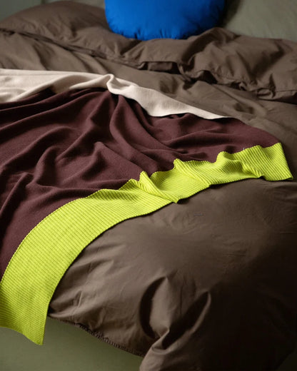 Merino Blanket - Bordeaux Peach Lime