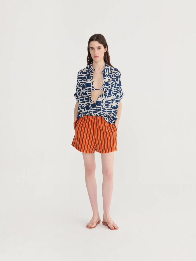 Striped Terry Shorts