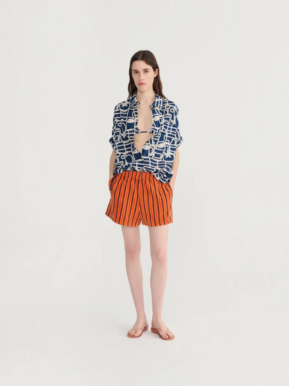 Striped Terry Shorts