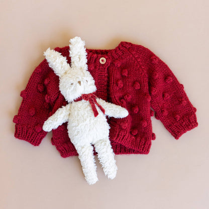 Popcorn Cardigan Red Baby Kid Sweater Fall Winter Love Gift : M; 2-4yrs