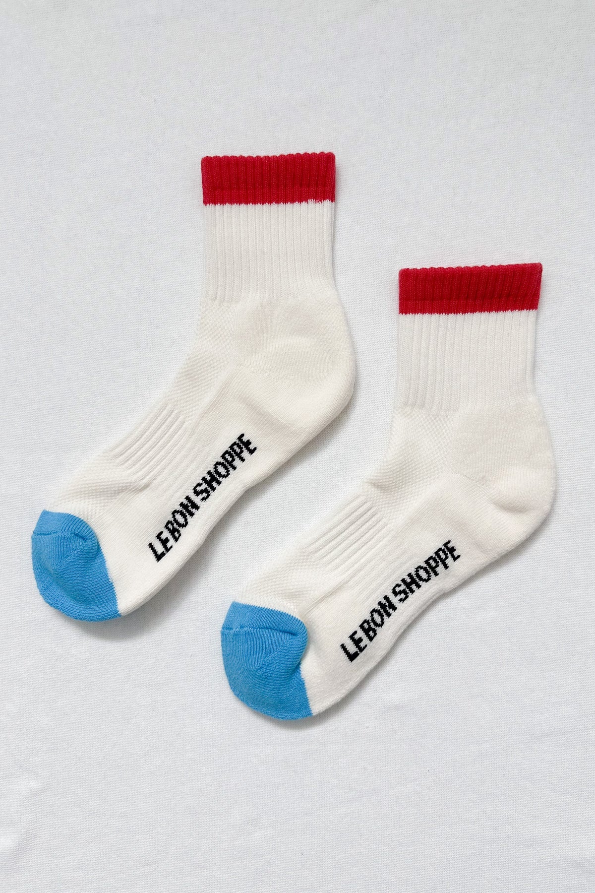 Girlfriend Socks - Colourblock Red/Blue