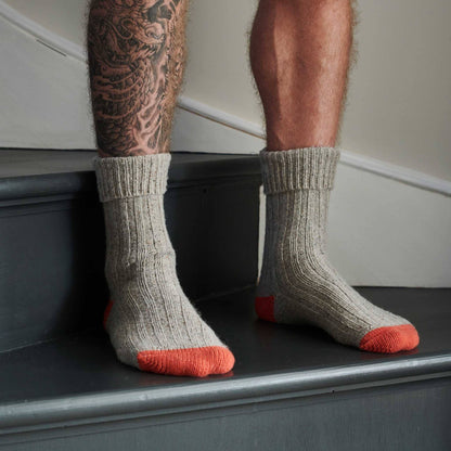 Unisex Recycled Silk Blend Ribbed Socks: Green & jade - large