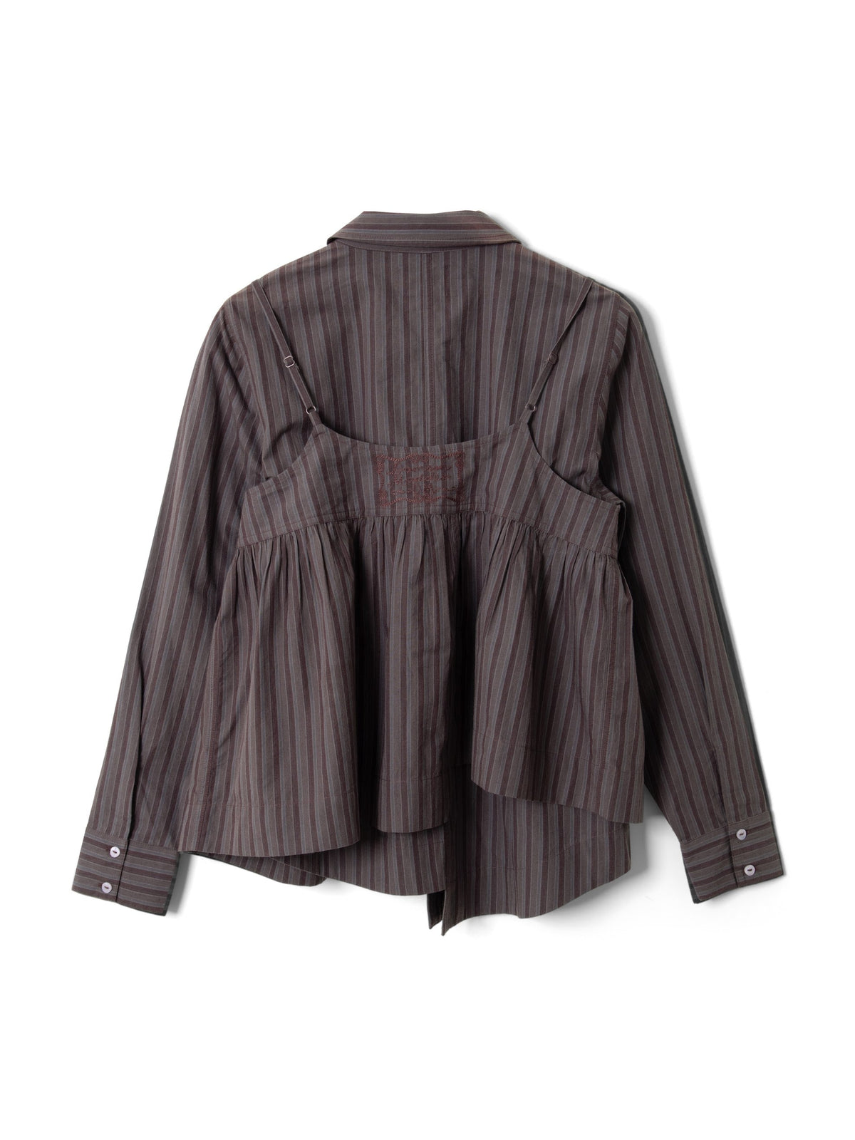 Indie Double Layer Shirt - Merlot Stripe