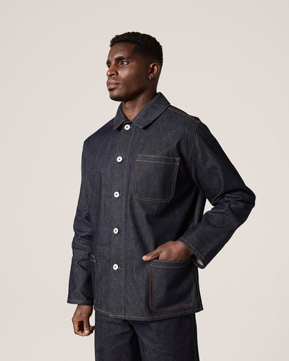3001 Buttoned Overshirt - Raw Orta Denim