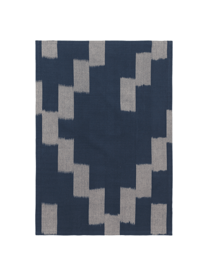 Ikat Tea Towel - Ink Blue/Parchment