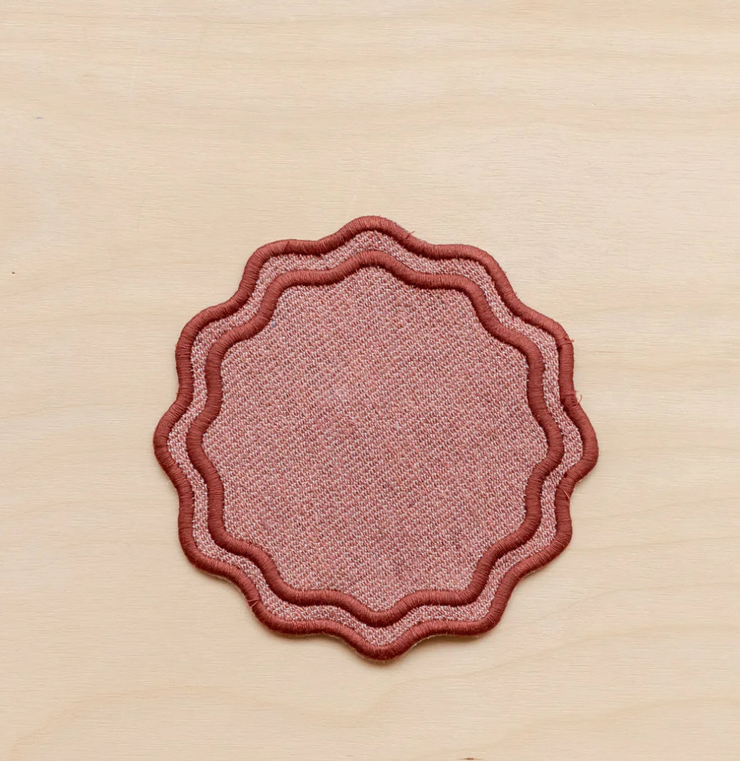 Cotton Coaster Set Of 2 - Rose
