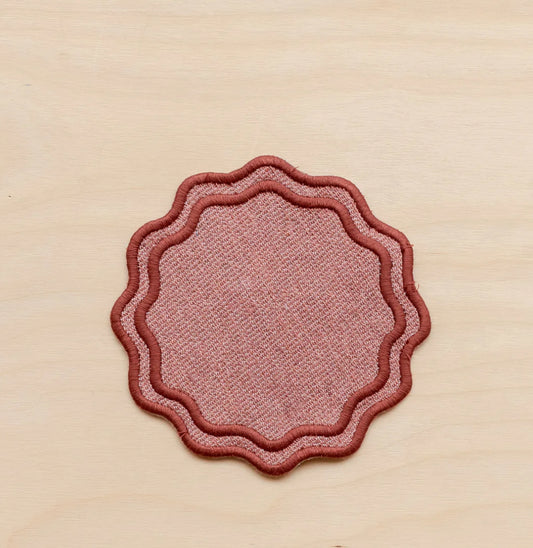 Cotton Coaster Set Of 2 - Rose