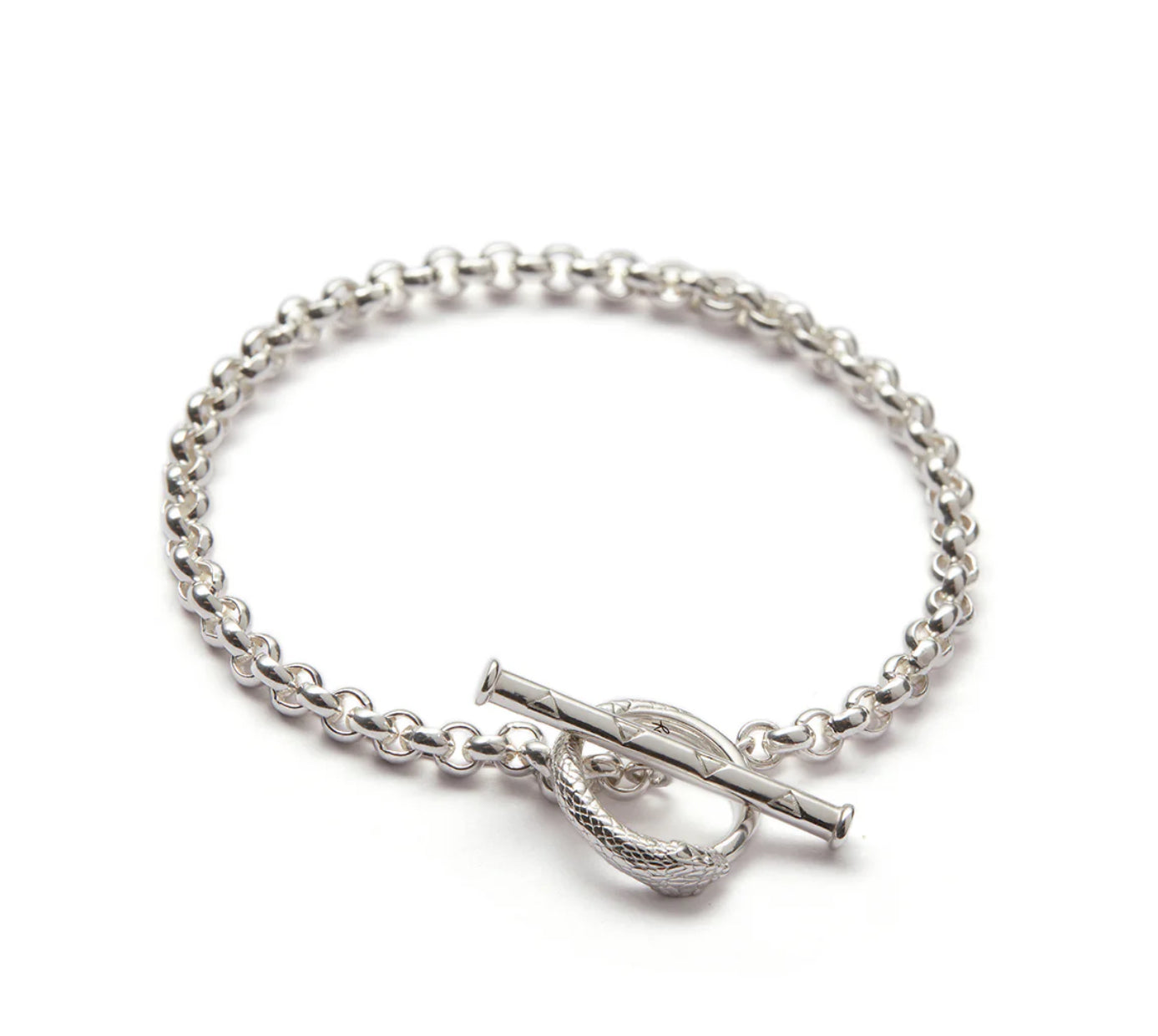 Ouroboros Chain Bracelet Silver