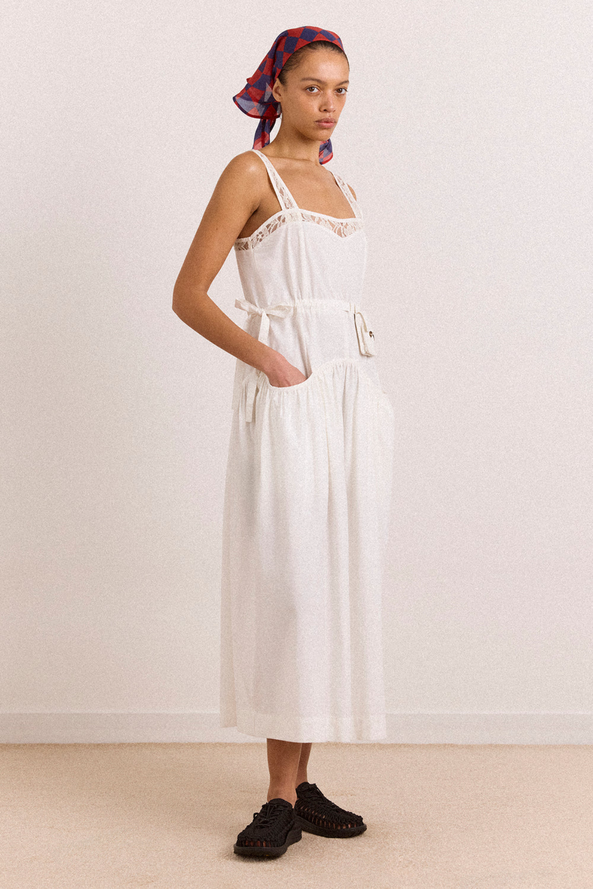 Campbell Midi Dress - White