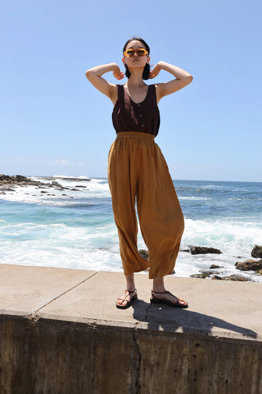 Basic Linen Trousers - Turmeric