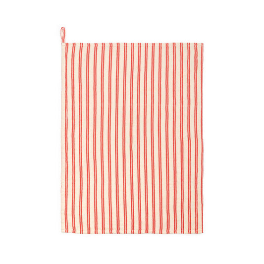 Cotton Hand Towel: Red Stripe