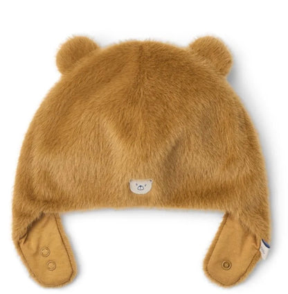 Lillie Plush Bear Hat - Golden Caramel
