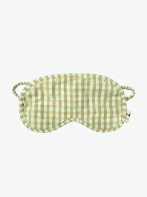 Organic Cotton Eye Mask - Sage Gingham