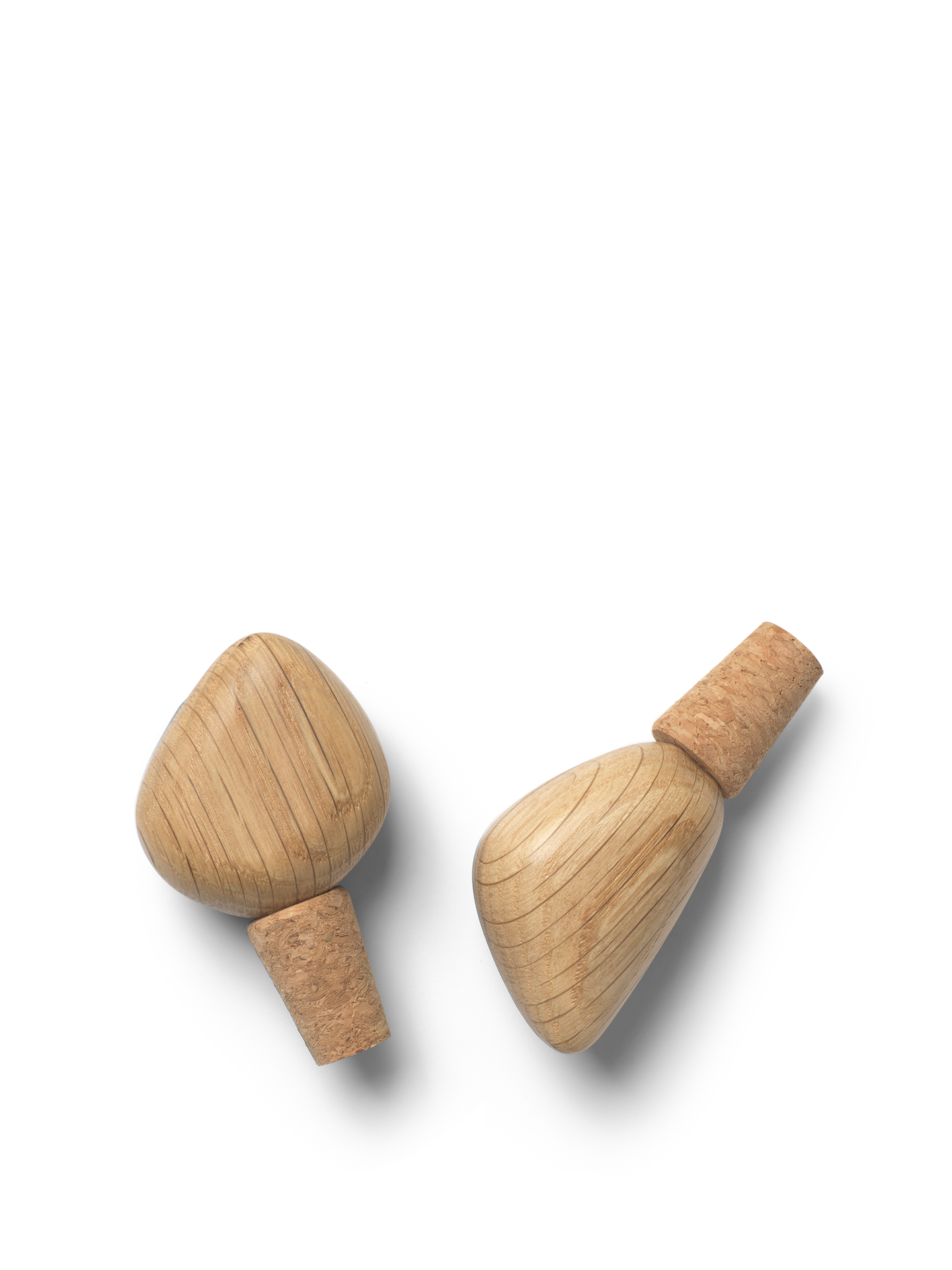 Cairn Wine Stopper Set Of 2 - Oak