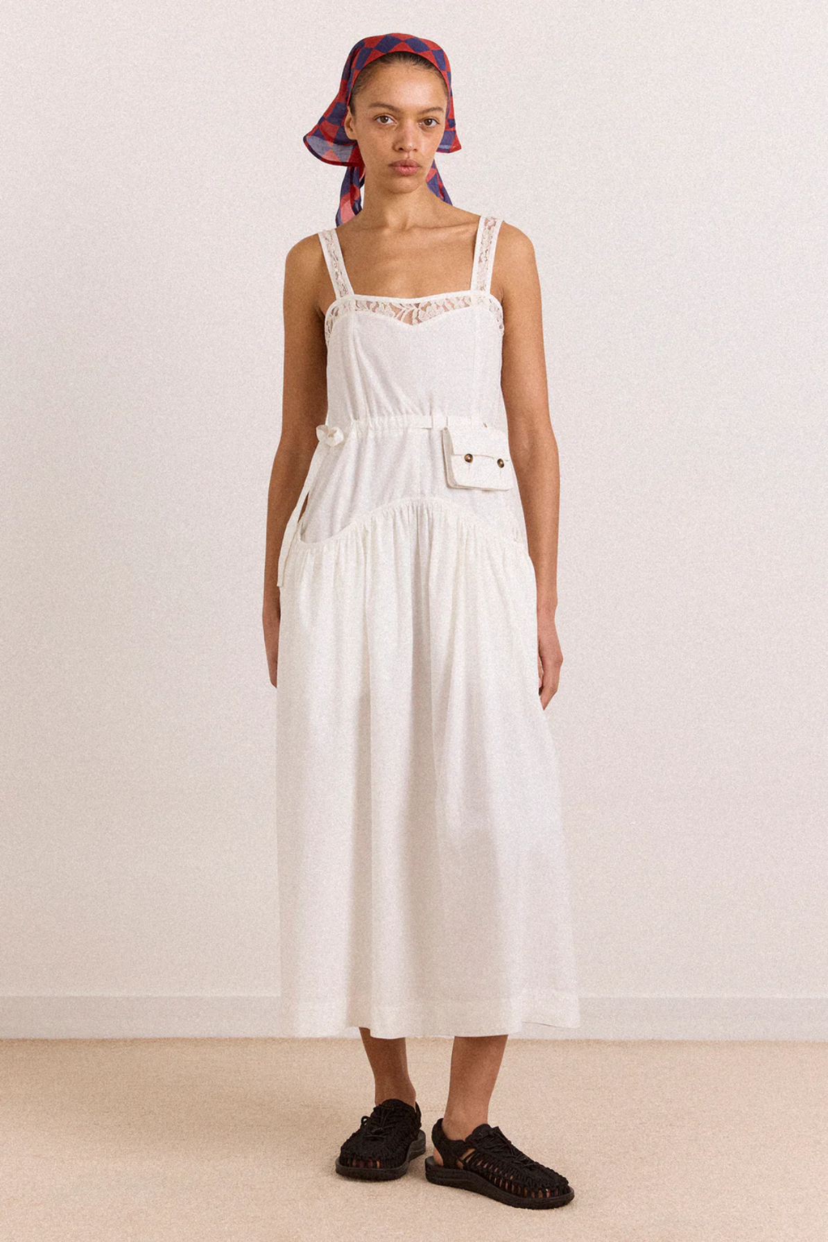 Campbell Midi Dress - White