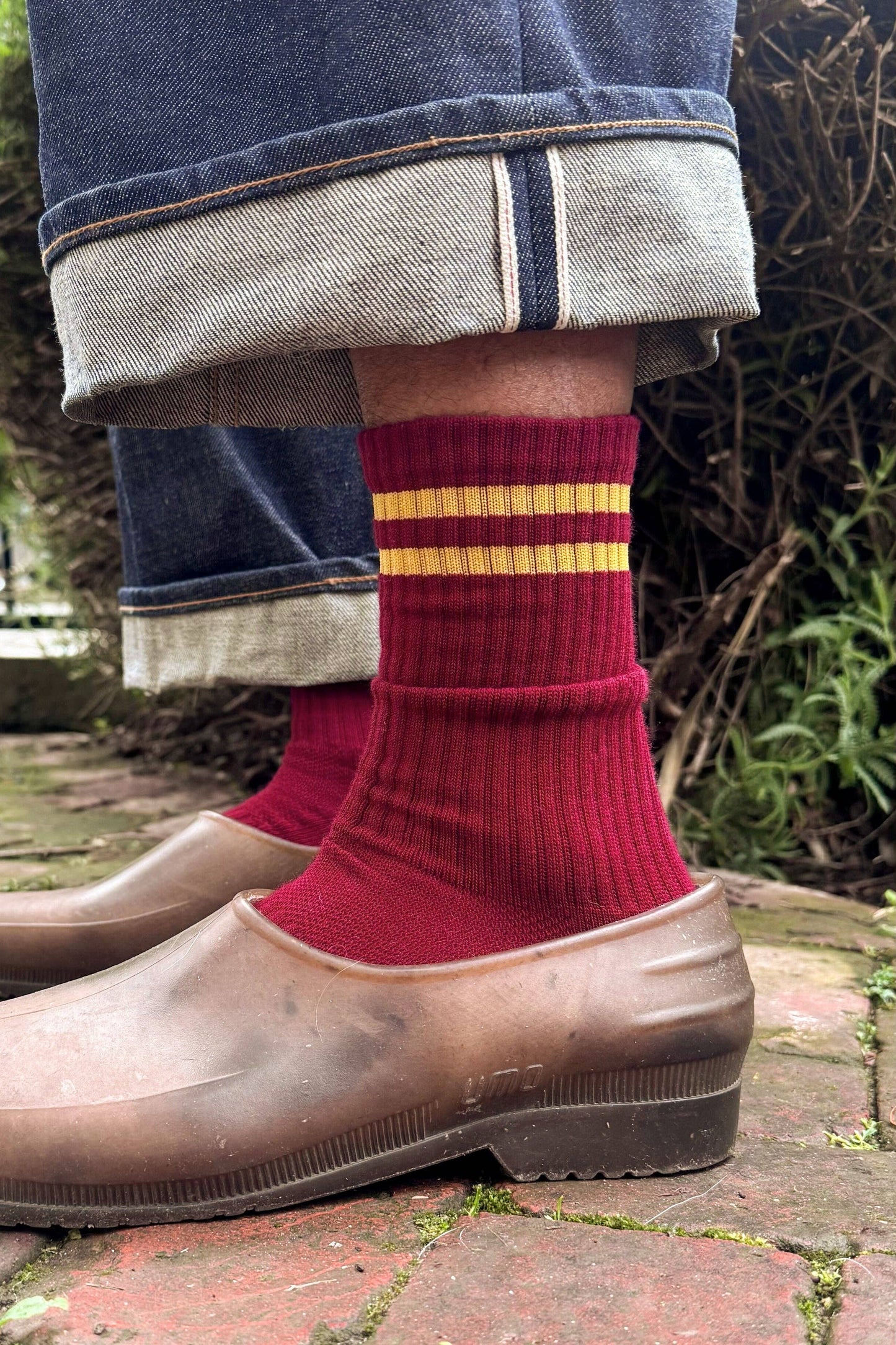 Extended Boyfriend Socks - Cardinal
