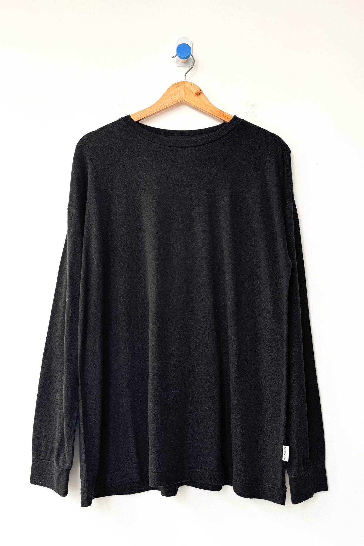 Haze Linen Blend Tee - Black