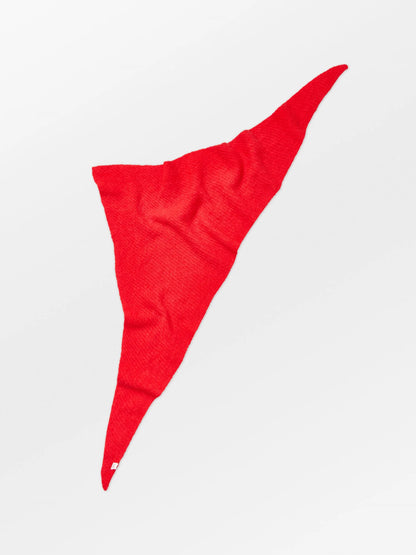 Alpaca Wool Triangle Scarf - Salsa Red