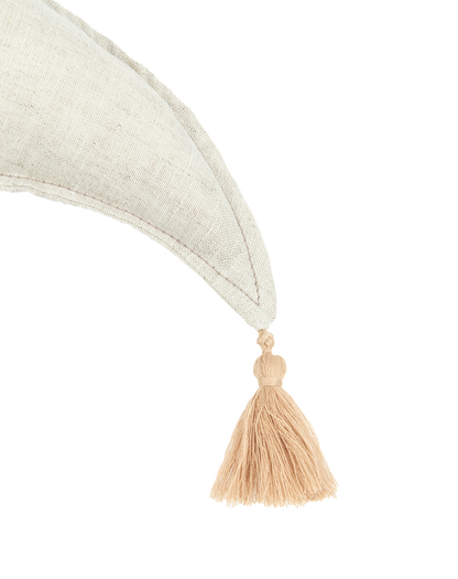 Linen Moon Cushion - Greige