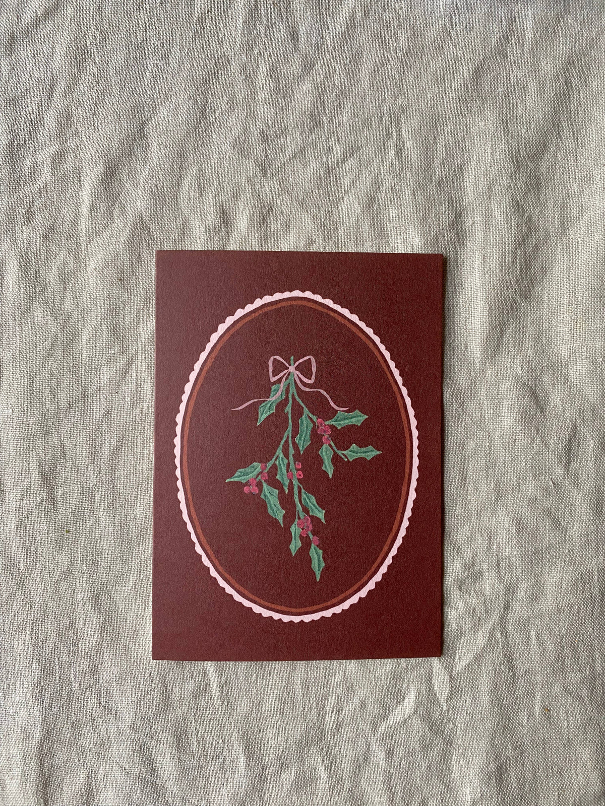 Holly Christmas card