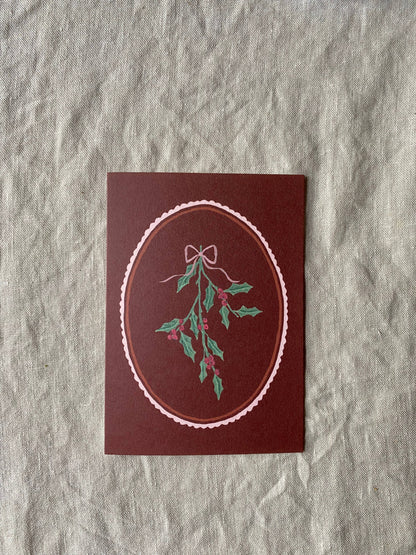 Holly Christmas card