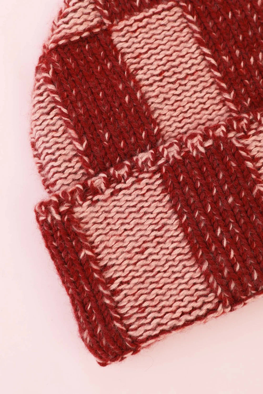 Check Beanie - Brick