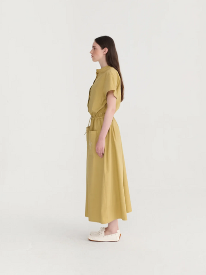 Round Collar Shirt Dress