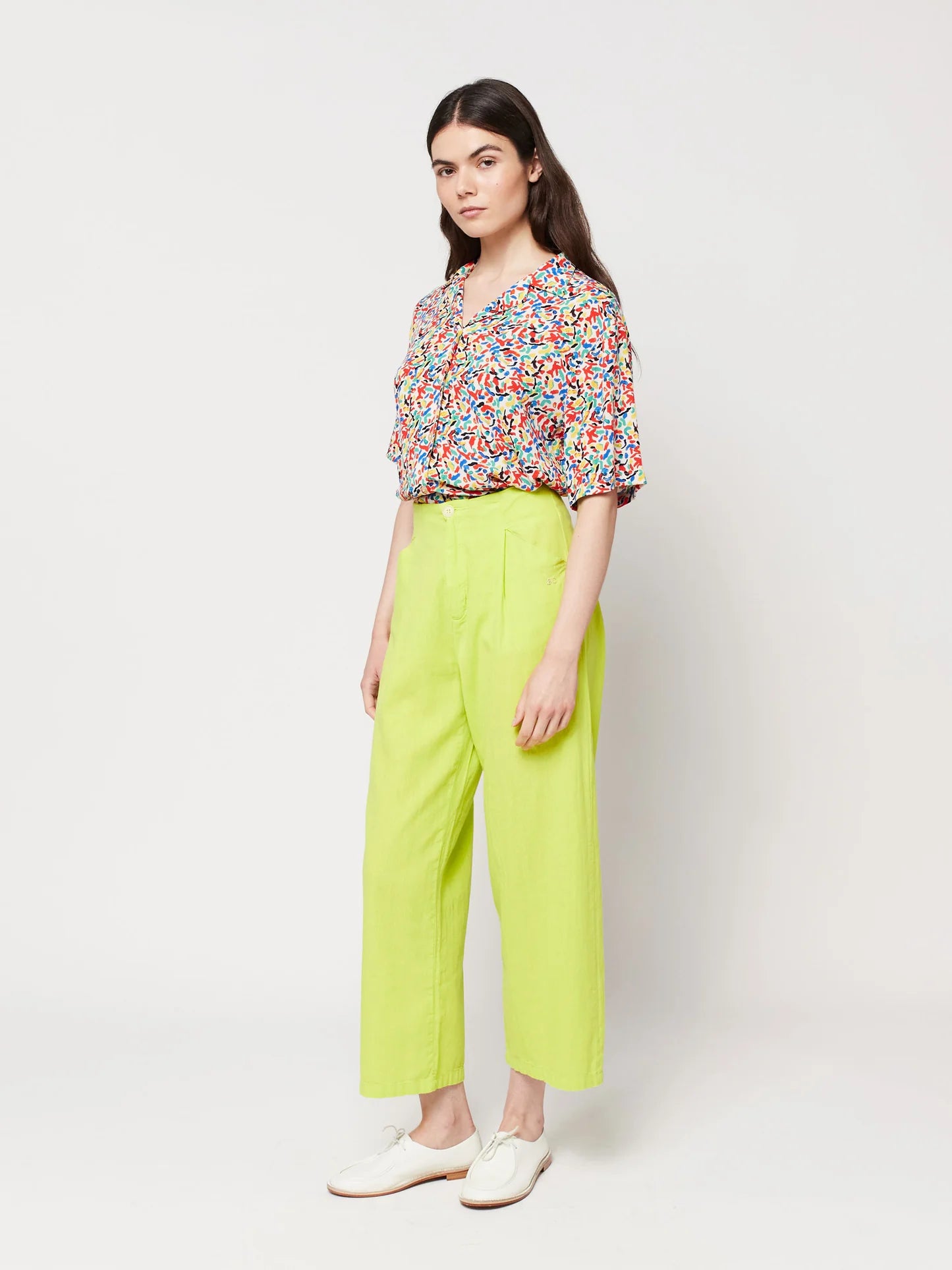 Linen Pleated Culotte