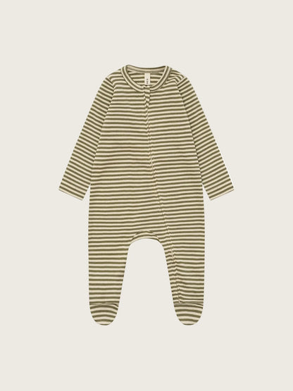 Fern Stripes Zip Sleepsuit