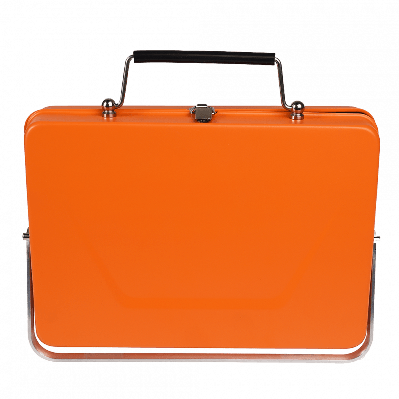Portable suitcase BBQ - Burnt orange