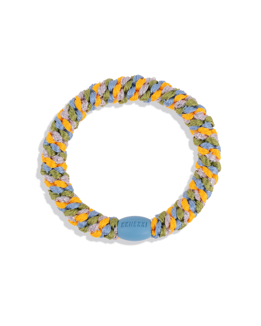 Hair Tie - Light Orange Blue Sky Glitter