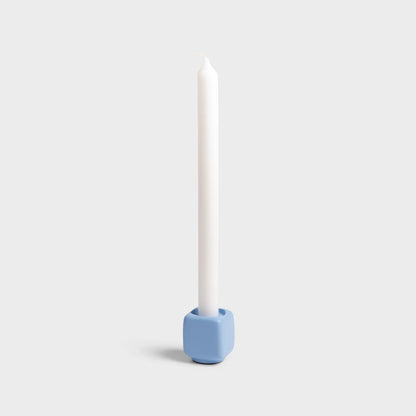 Candle Holder Chunk - Light Blue